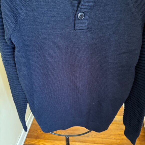 STUDIO 8T KNIT SWEATER MEN SZ MEDIUM KNIT BLACK/BLUE COLOR - Picture 3 of 5
